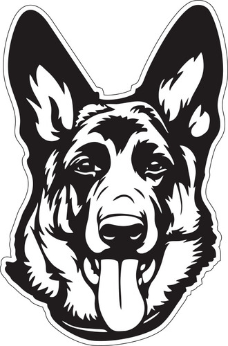 Calca Clacomania Sticker Perro Perrito Pastor Aleman