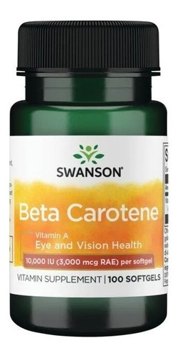 Swanson | Beta-carotene I 10,000iu I 3000mcg Rae I 300 Soft