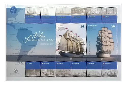 Velas Sudamericanas - Argentina 2010 - Block Mint - Gj Hb210