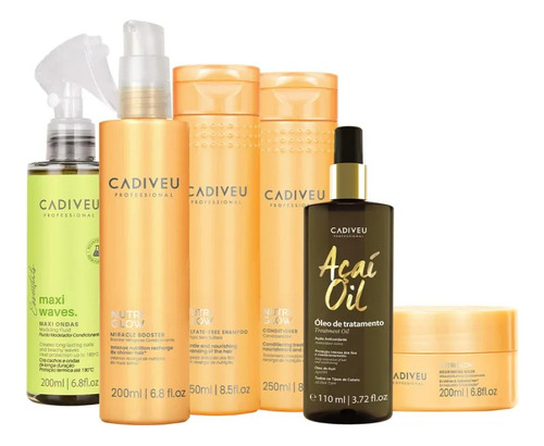 Kit Nutrição Cadiveu Professional Nutri Glow ( 6 Produtos )