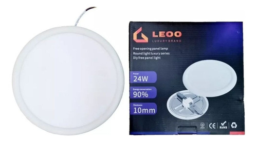 Pack 5 Focos Panel Led Potente 24w Embutido Redondo 24cm