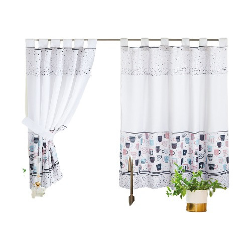 Juego De Cortinas Jean Cartier Cocina Tropical Estampadas   