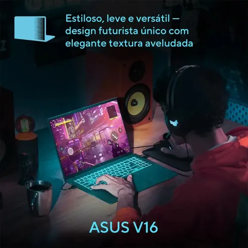 Notebook ASUS Gamer V16 RP213 RTX 5050 Core 5 8GB RAM 512GB SSD