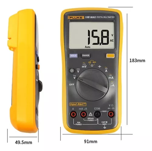 FLUKE Multímetro Digital 1000V 10A 6000 conteos - Multímetros