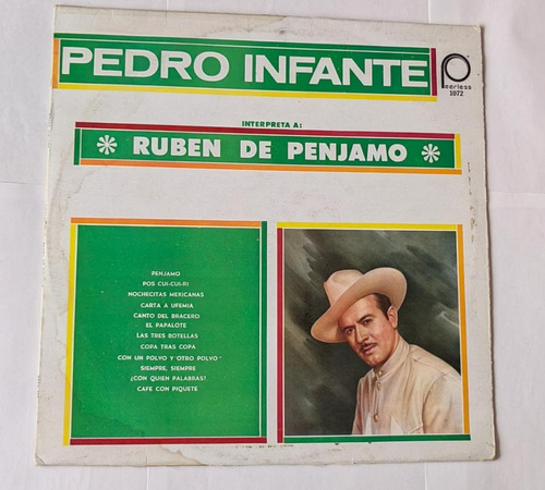 Lp Interpreta A Rubén De Pénjamo. Pedro Infante. Peerless