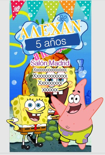 Bob Esponja Video Invitacion Para Cumpleaños Efectos 3d