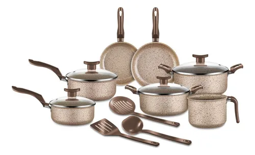 comprar Jogo De Panelas Antiaderente 10 Peças Teflon Bianco Ditalia