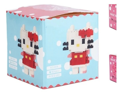 Mini Blocks Hello Kitty Rosa Rompecabezas 3d Bloques Armable