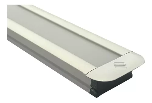 PERFIL SUPERFICIE DOBLE ALUMINIO BLANCO P/ TIRA LED