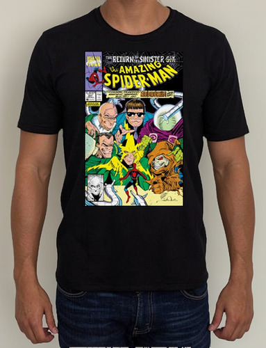 Playera Spiderman Y Los 6 Siniestros