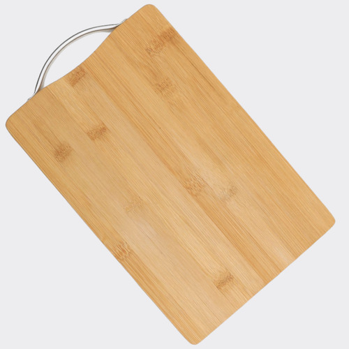 Tábua Para Corte De Bambu Com Alça De Aço 30cm X 20cm