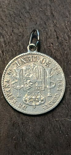 Moneda 50 Cent. De Plata De Alfonso Xii De 1880 (Usado)