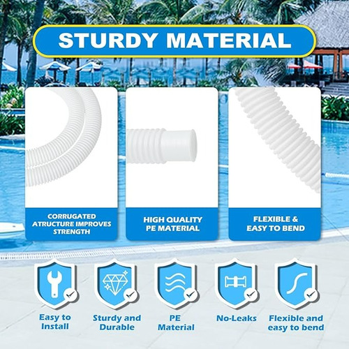 1.5m×3 Manguera Universal Filtro Piscina Para Intex Bestway