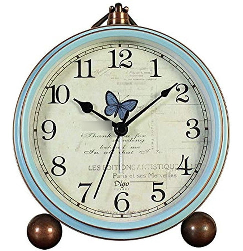 Justup Reloj De Mesa, Reloj Despertador De Mesa Vintage Sin 