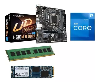 Kit Actualización Intel Core I7 12700 H610 16 Gb 500 Gb Kt