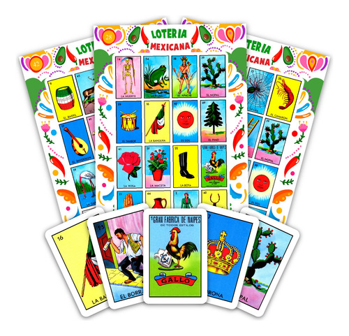 Lotería Mexicana 200 Tablas Diferentes Baraja Imprimible M5