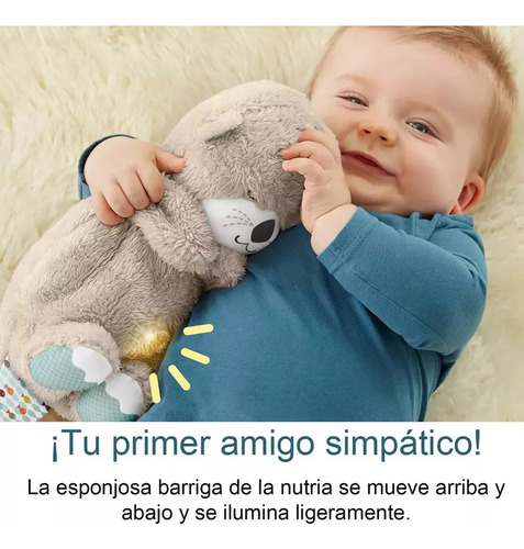 Peluche Para Bebe Nutria Relajante Respira Dormir Juguete