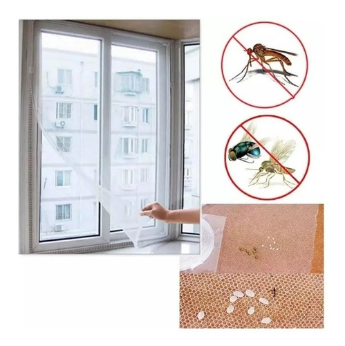 Imagen 2 de 9 de Pack 3 Malla Mosquetera Para Ventanas Mosquitera (130x150)
