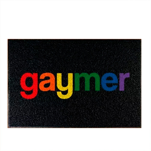 Tapete Capacho Decorativo - Gaymer Gamer Diversidade Cor Preto Desenho do tecido C459