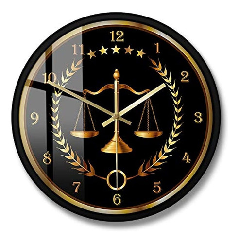 The Geeky Days Scale Of Justice Reloj De Pared Con Marco De 
