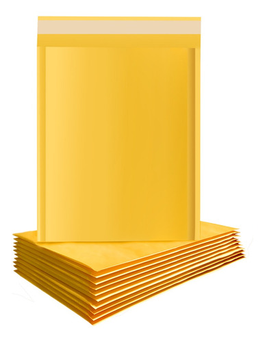 100 Sobres De Burbuja #1 Polyglobal Color Amarillo