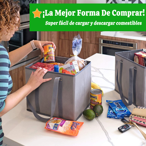 Bolsa Reutilizable Para Comestibles Caja Grande Plegable