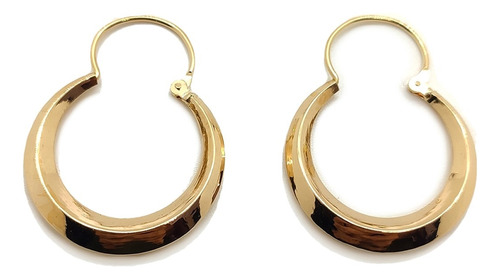 Aros De Oro 18k Mujer Tipo Criollos 25mm Joyerías Glowing