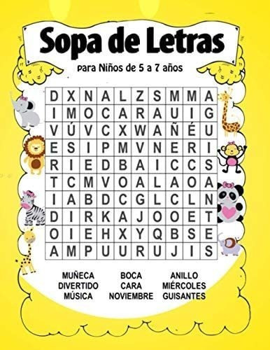 Libro: Sopa De Letras Para Niños De 5 A 7 Años: 5-7 Años 