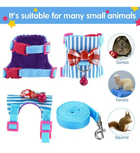 Conjunto De Arnés Y Correa Para Pasear Hamsters Y Cobayas, C