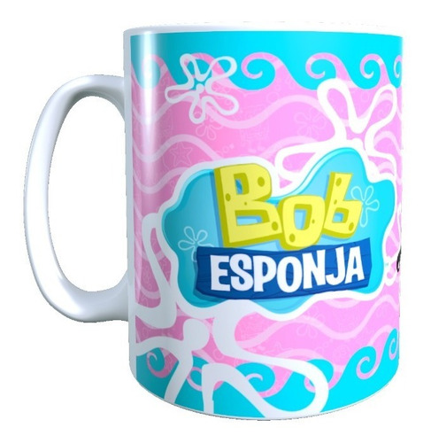 Taza - Tazón Diseño Bob Esponja Y Gary, 320 Cc