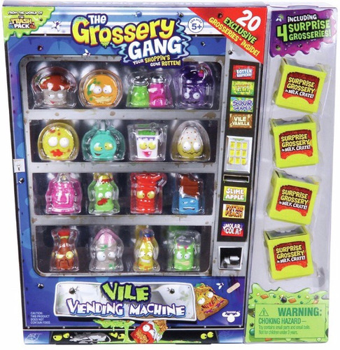 The Grossery Gang Set Val Vending Machine Con 20 Pzas Nuevo