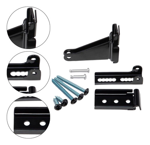 Kit De Hardware De Marco De Puerta De Soporte Más Negro