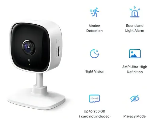 Cámara de Seguridad Wifi Mini TP-Link Tapo C110 3MP, Vision Nocturna, audio vidireccional