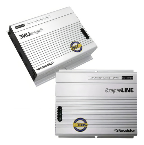 Amplificador Classe D Com Crossover 4 Canais Roadstar