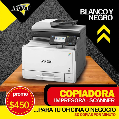 Imagen 3 de 10 de Copiadora Ricoh Mpc 4504 Wifi Full Color Super A3 Oferta