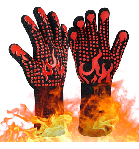 Guantes Alta Temperatura Cocina Asado Parrilla Bbq Set 2