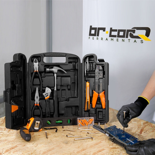 Imagem 6 de 6 de Kit Ferramentas + Parafusadeira Elétrica Bivolt 12 Bits