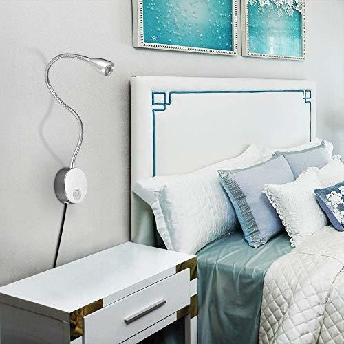 Lampara De Lectura 2 Luces Led De Cama Montaje En Pared Junt