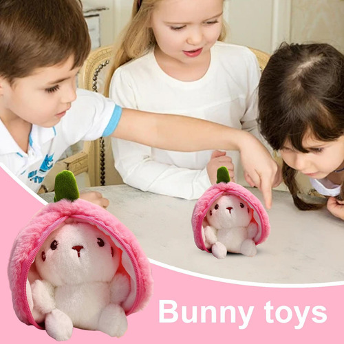 A Plush Bunny Doll Bunny Relleno Reversible Lindo Modelo De