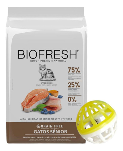 Alimento Biofresh Gato Senior Pescado Blanco Y Salmón 1,5 Kg