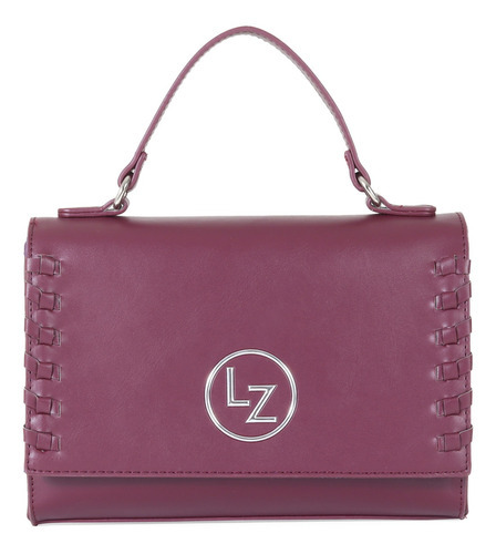 Bolsa Briefcase Para Mujer Lucentzza Atemporal Color Bordó