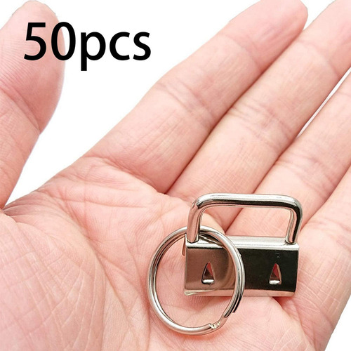 . 50 Piezas De Hardware De Llavero Con Abrazadera De Metal