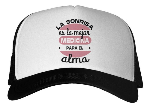 Gorra Frase La Sonrisa Es La Mejor Medicina