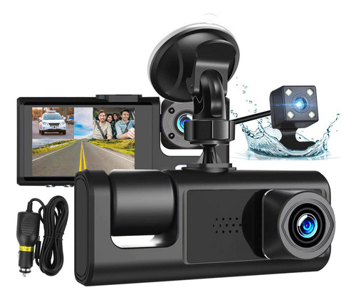 Hd 1080p Coche Lente Dual Dash Cam Cámara Grabadora De Video