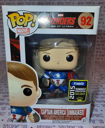 Funko Pop Capitan America Unmasked Sdcc 2015