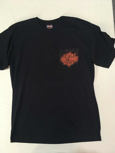 Playera Harley Davidson Negra Chooper Biker Talla Grande L