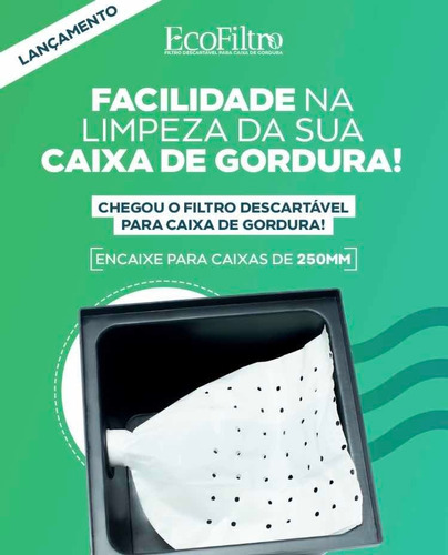 Filtro Ecológico Descartável Para Caixa De Gordura 10 Unid