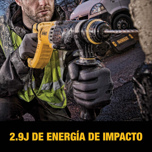 Imagen 9 de 11 de Rotomartillo electroneumático DeWalt D25260K amarillo y negro frecuencia de 50Hz/60Hz con 800W de potencia 120V