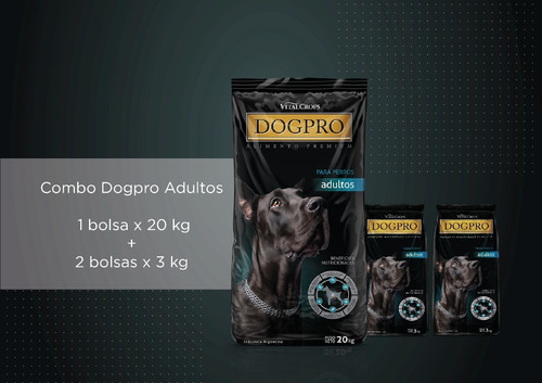 Imagen 2 de 7 de Combo Alimento Perros Dogpro Adulto 20 Kg + 6 Kg