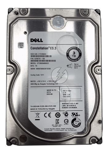 Hd Dell St3000nm0023: 3tb Sas 3,5  7,2k